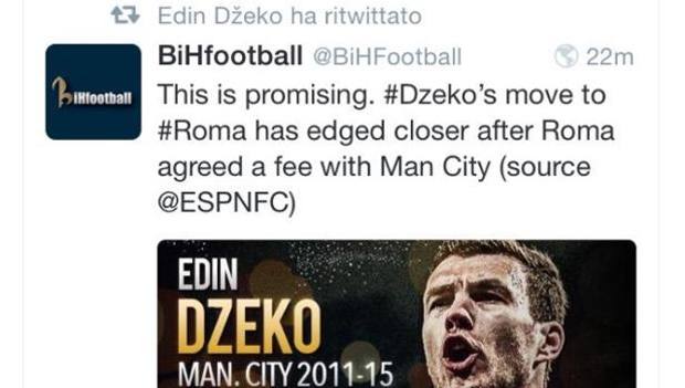 Dzeko-tweet