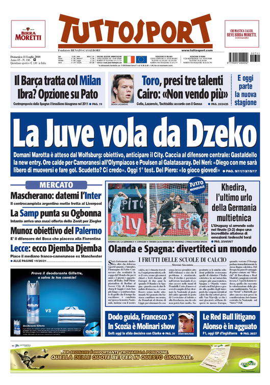 Ok, è Tuttosport. Ma questa cosa è andata avanti per anni e anni