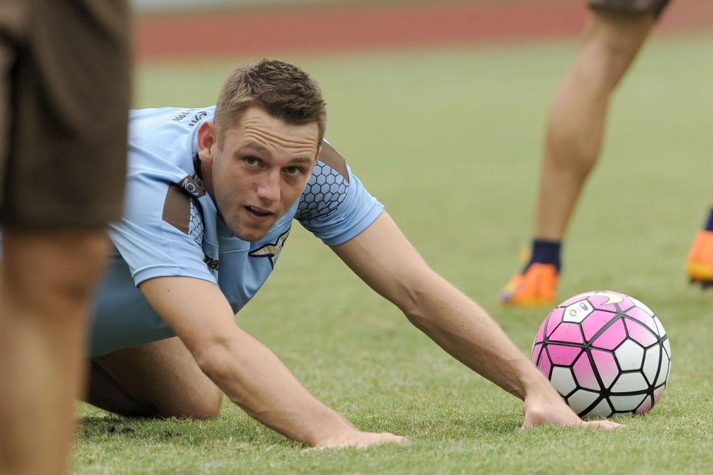 Allenamento Lazio al Yuanshen sport center di Shangai