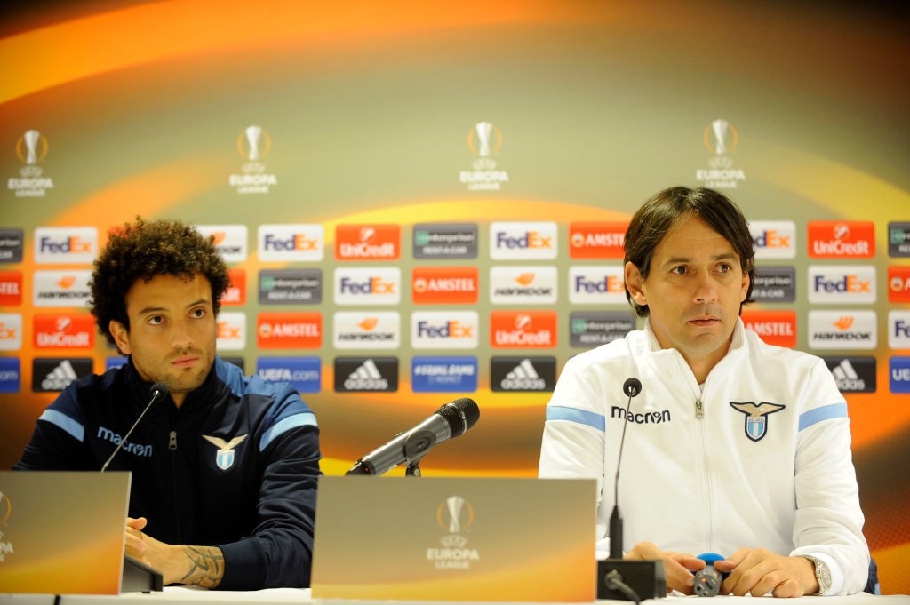 SS Lazio Press Conference And Walk Around In Waregem