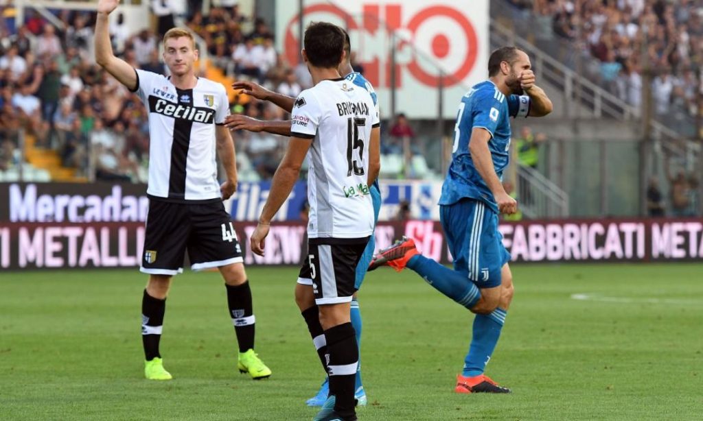 Pagelle Voti Fantacalcio Parma Juventus - Gol Chiellini