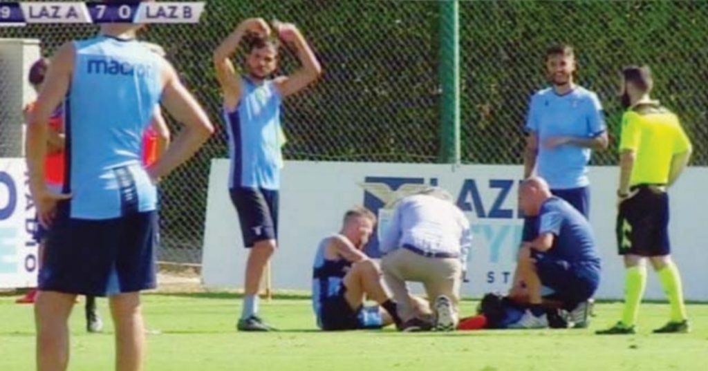Lazzari infortunio