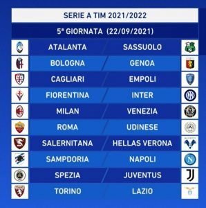 Serie A 5a giornata