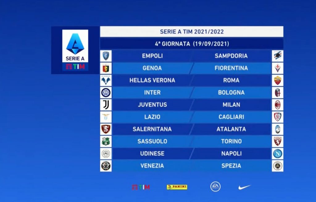 Serie A 4a giornata