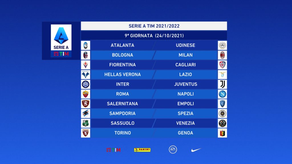 Serie A 9a giornata