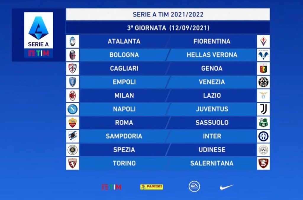 Serie A 3a giornata
