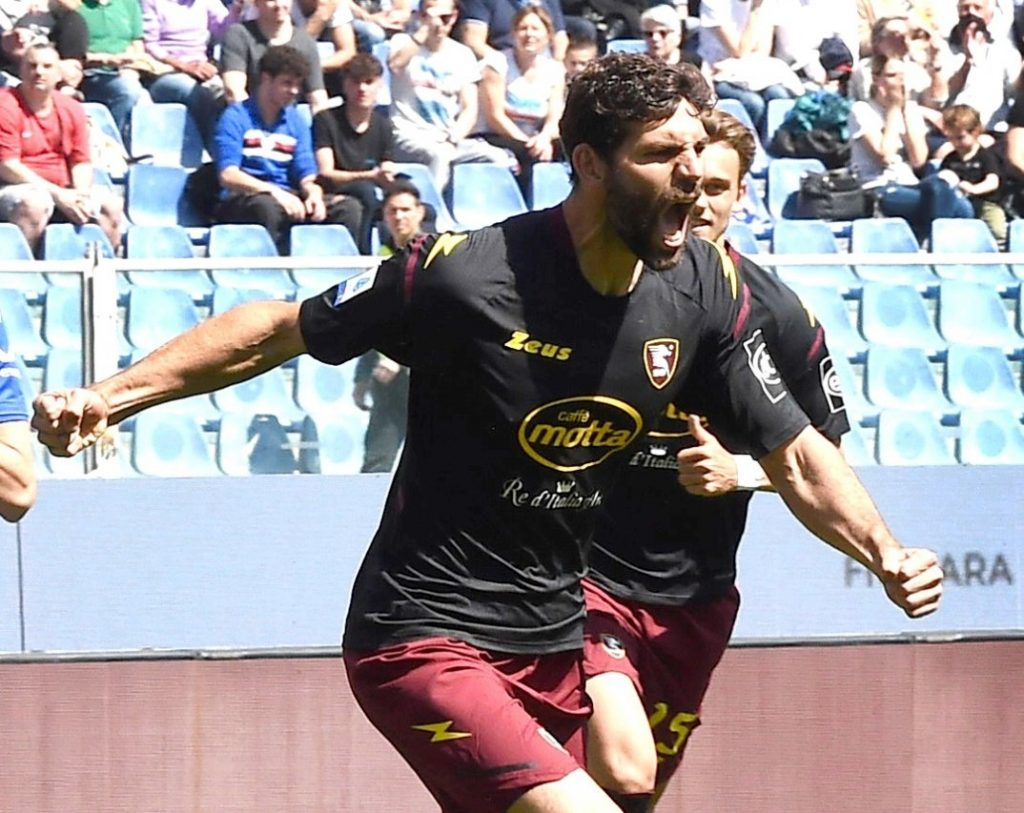 Federico Fazio Salernitana esultanza
