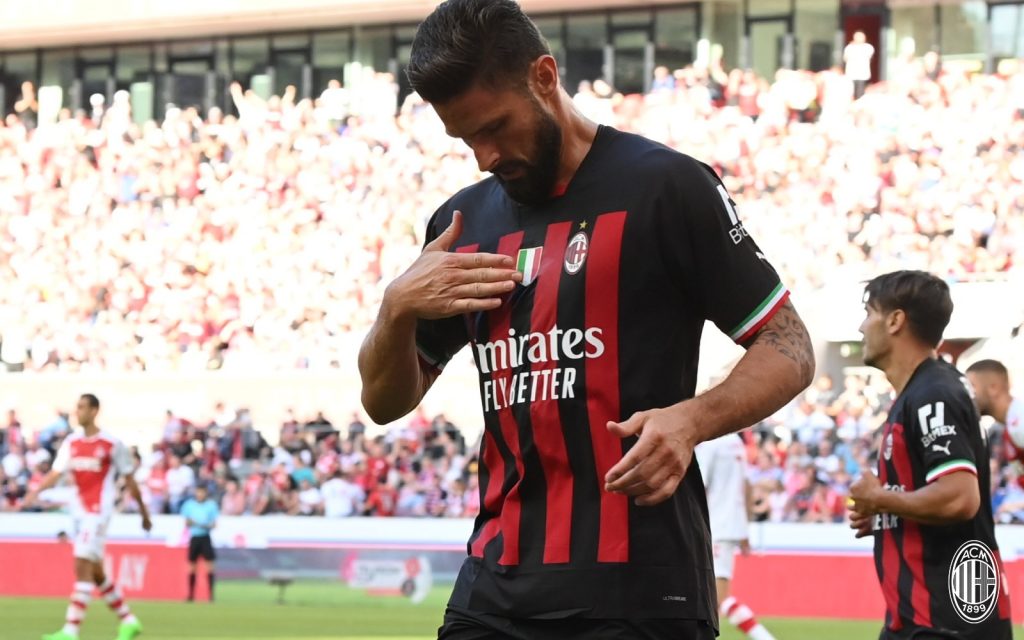 Olivier Giroud Ac Milan pre-season