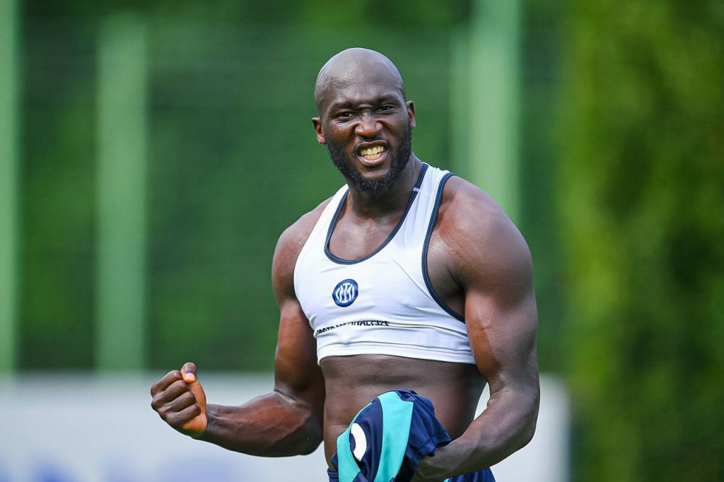 Romelu Lukaku Inter training