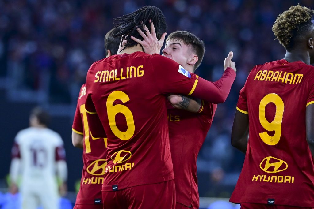 Chris Smalling Roma esultanza