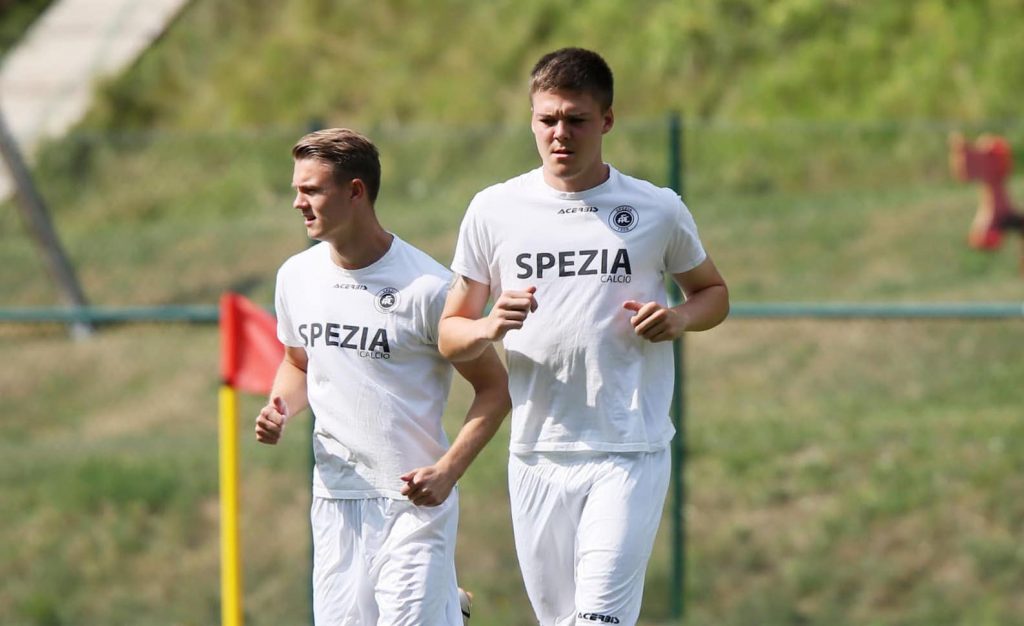 Emil Holm Spezia training