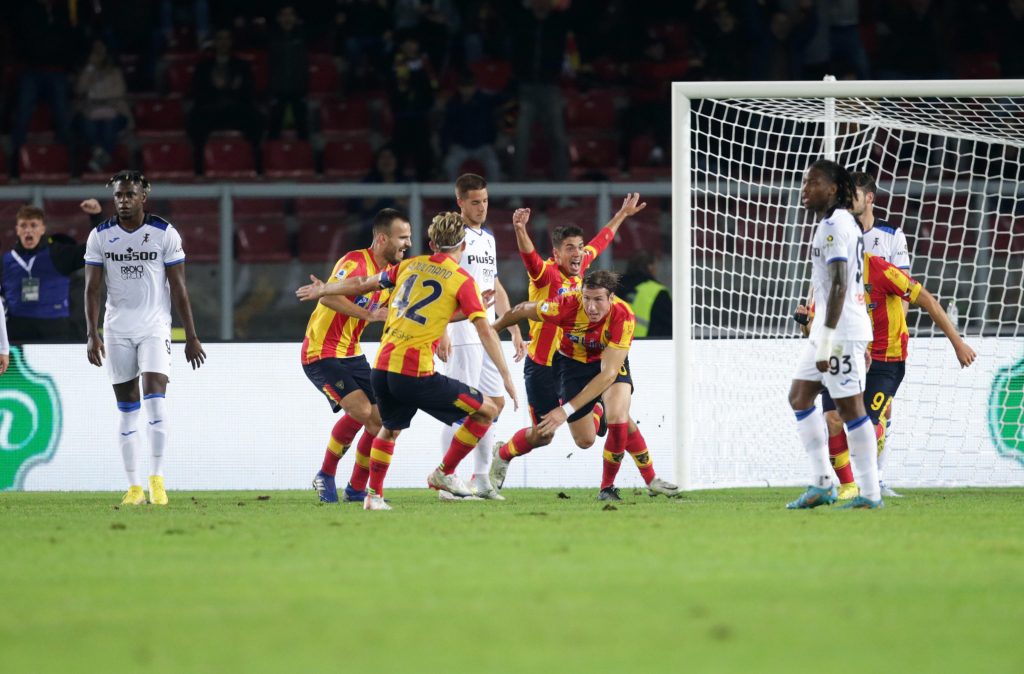 Federico Baschirotto Lecce celebration