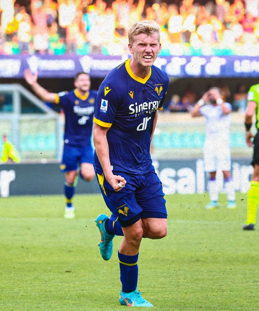 Josh Doig Verona celebration
