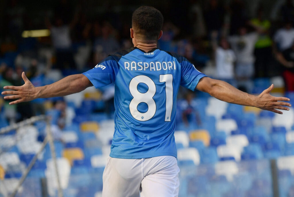 Giacomo Raspadori Napoli celebration 1