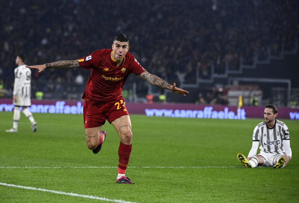Gianluca Mancini Roma celebration