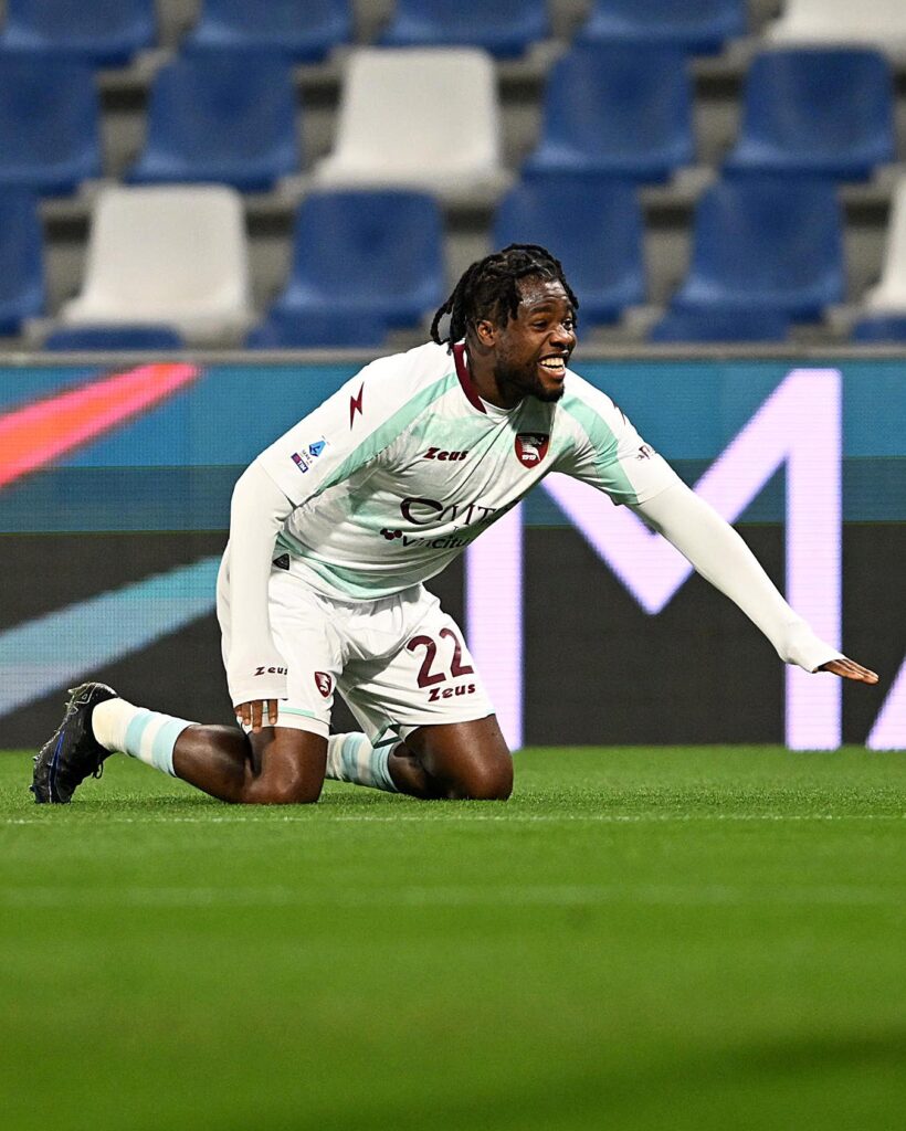 Chukwubuikem Ikwuemesi Salernitana celebration 1