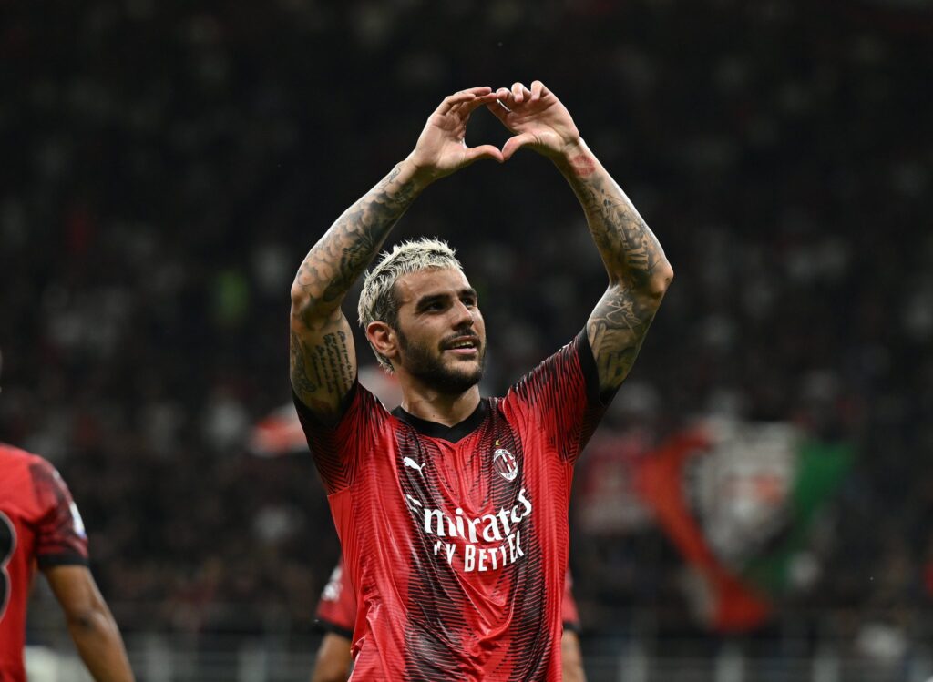 Theo Hernandez Milan celebration