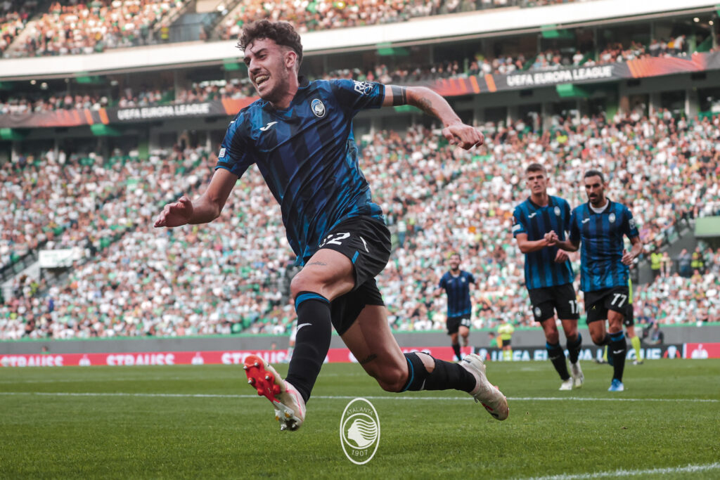 Matteo Ruggeri Atalanta celebration