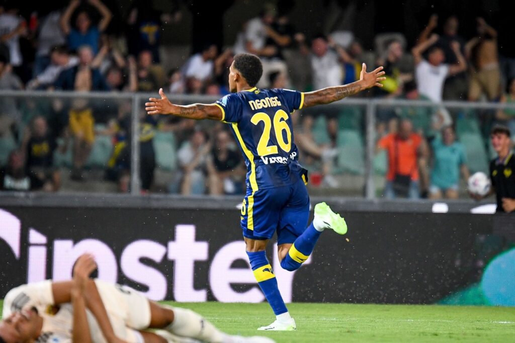 Cyril Ngonge Verona celebration