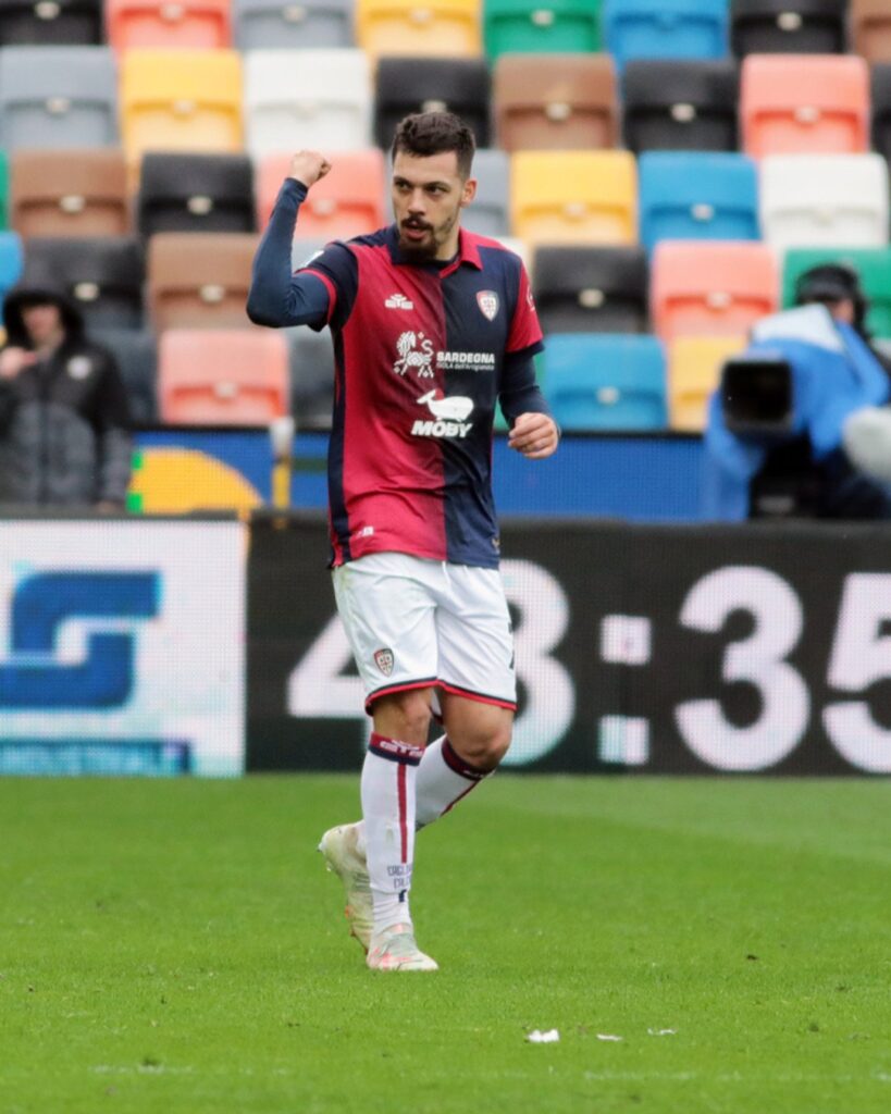 Gianluca Gaetano Cagliari celebration
