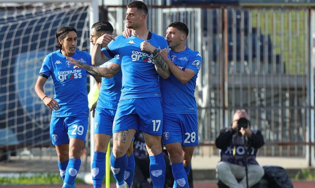 Alberto Cerri Empoli celebration