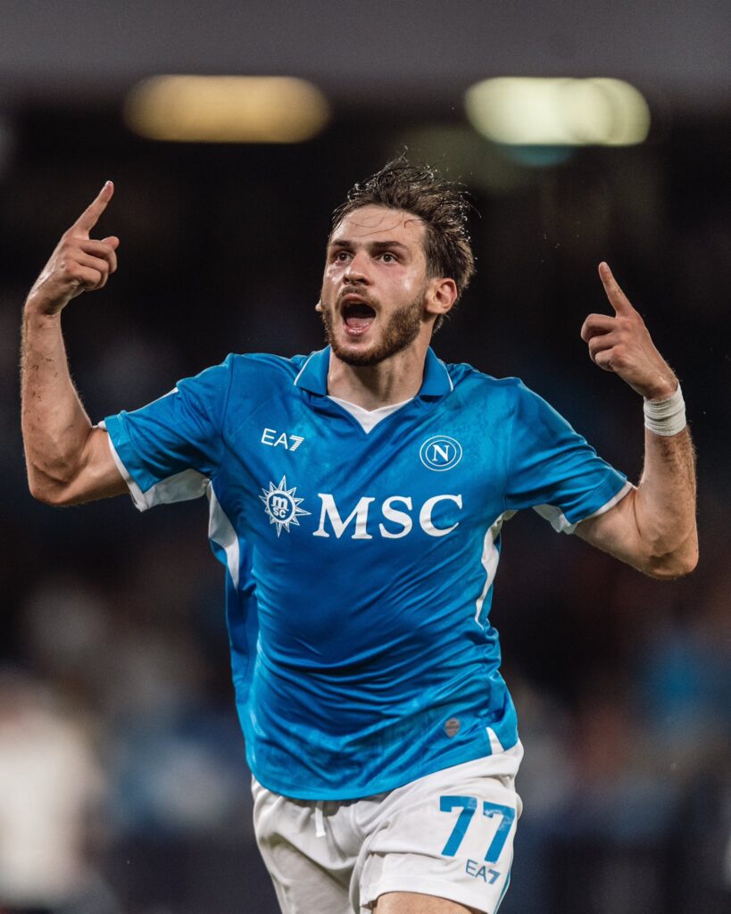 Khvicha Kvaratskhelia Napoli celebration