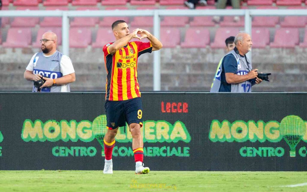 Nikola Krstovic Lecce celebration