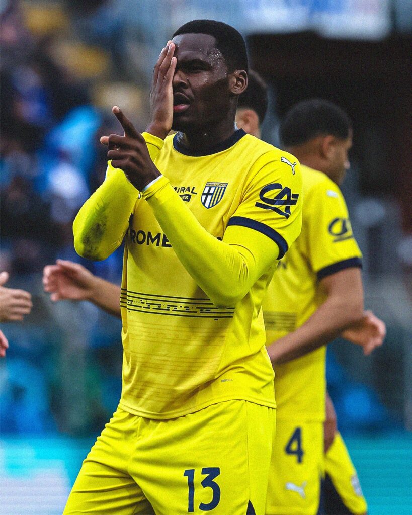 Ange-Yoan Bonny Parma celebration