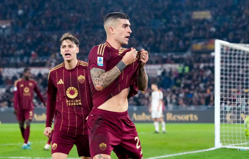 Gianluca Mancini Roma celebration
