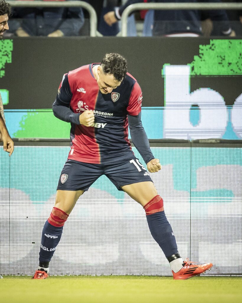 Nadir Zortea Cagliari celebration