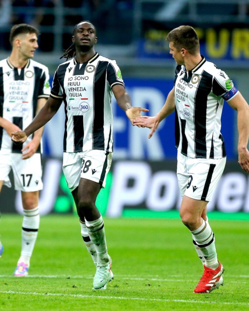 Oumar Solet Udinese celebration